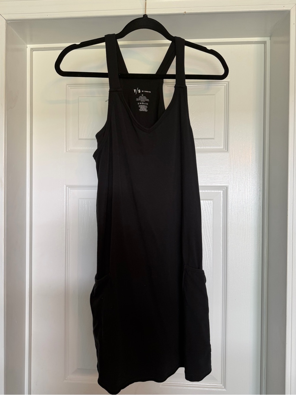 Thrive Black Racerback Tank Dress with Pockets